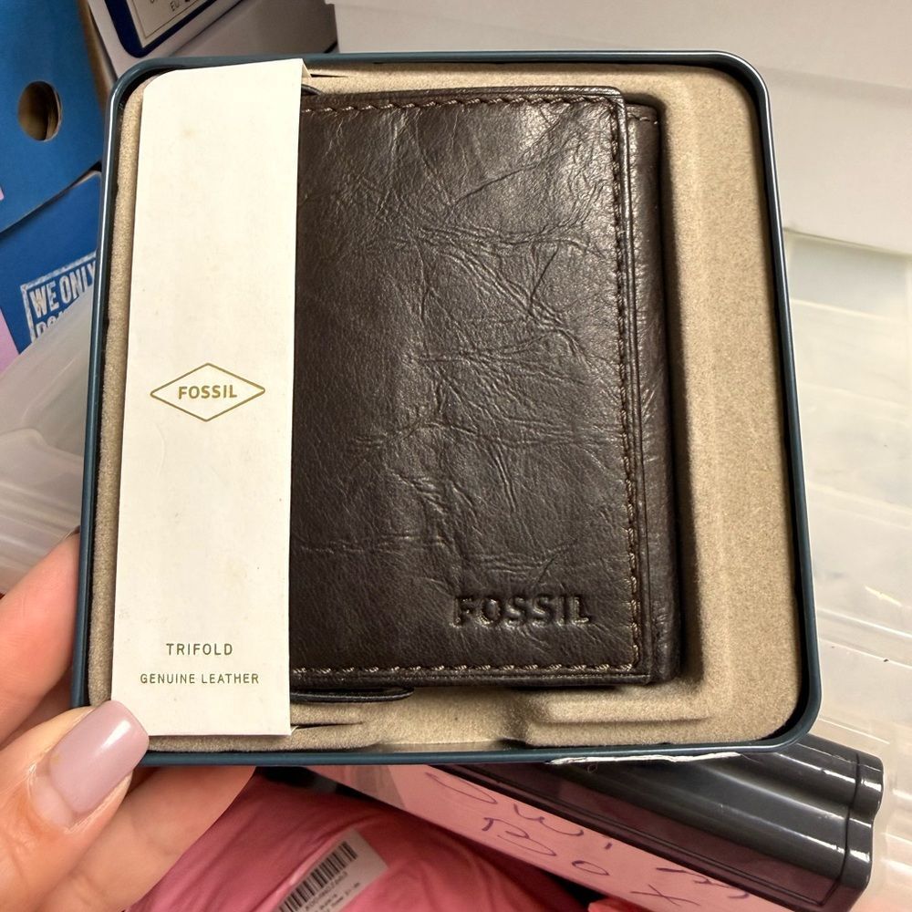 Fossil Dark Brown Leather Key Holder